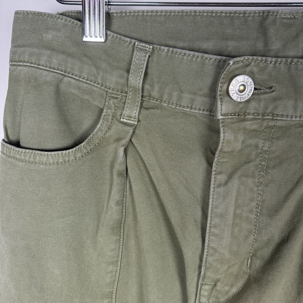 AYR Size 27 The Recess Olive Green Wide Leg High Rise Front Seam Canvas Pants - Picture 8 of 14